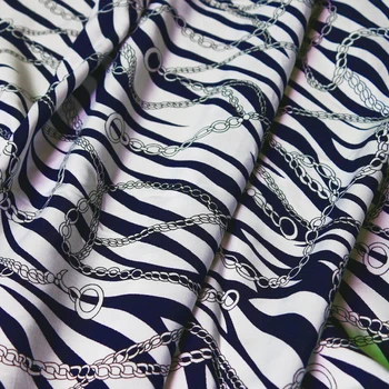 

100cm*140cm stripe chain cotton fabric poplin viscose dress tissu