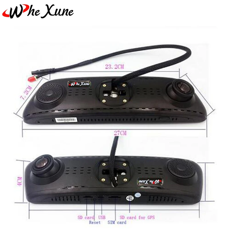 WHEXUNE 4G 10 дюймов Android 5 1 сенсорный IPS специальная автомобильная DVR камера зеркало