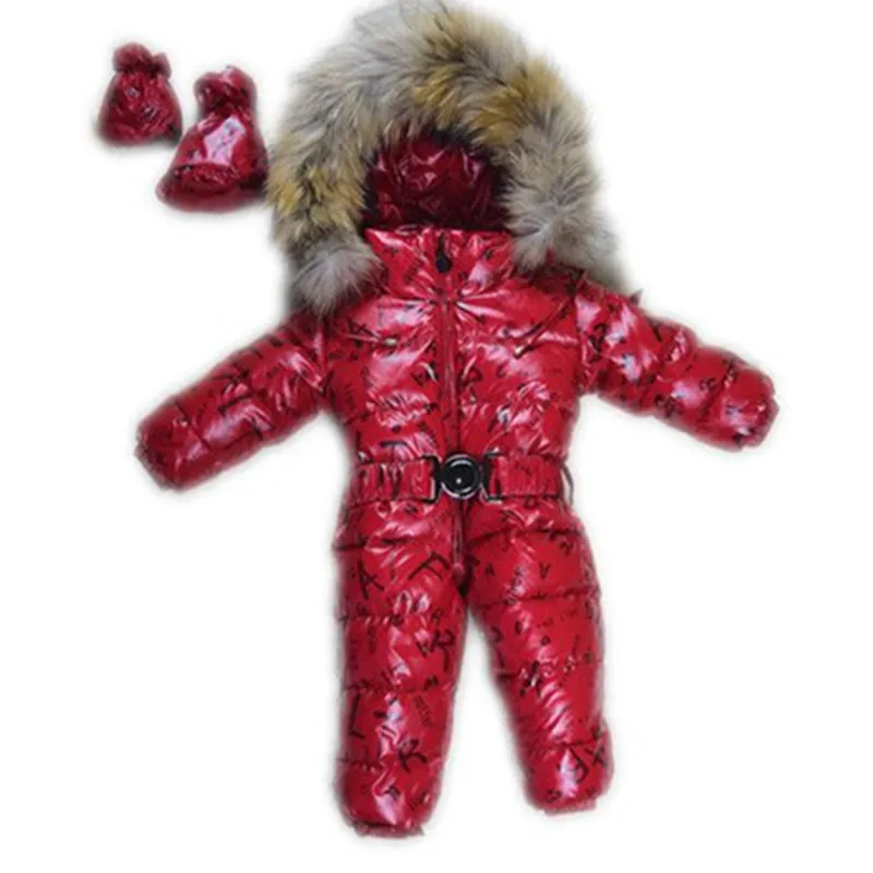 

Cold Winter Rompers Baby Clothes Children Boys Girls Jumpsuit Kids Duck Down Cotton Overalls snowsuit Hoodies Parka Clothing