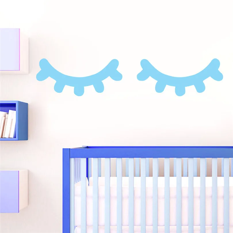 Home Decoration Removable Colorful 2PCS Eyelash Home Decor Wall Sticker Decal Bedroom Vinyl Art Mural   (11)