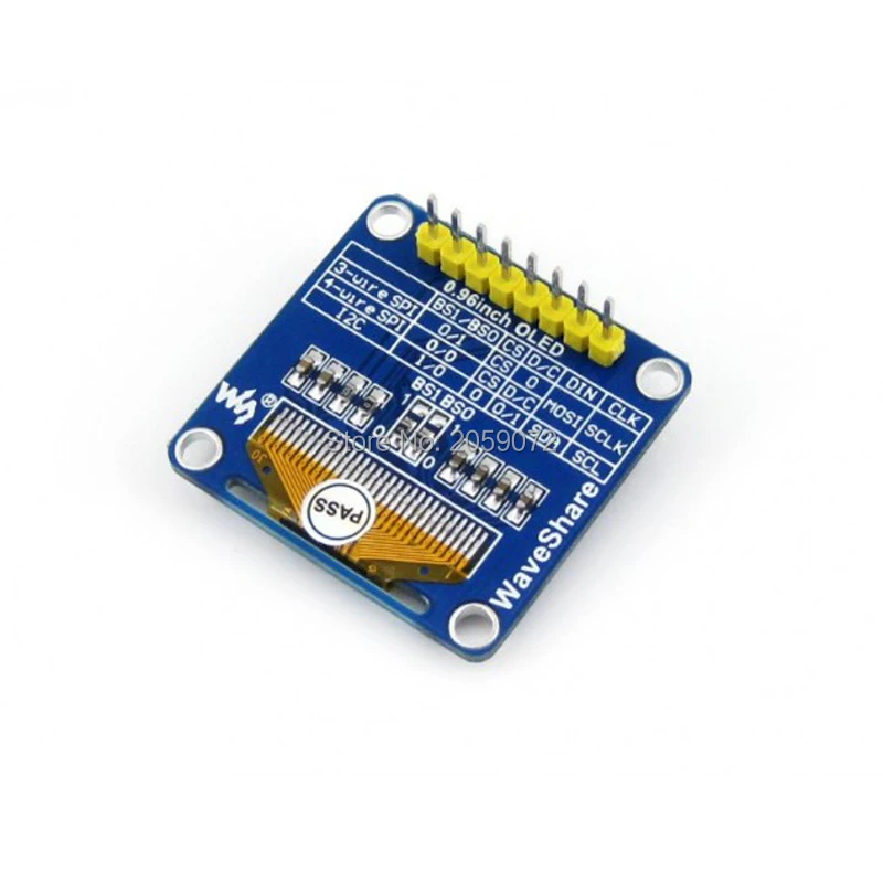 0 96 дюймовый oled (b) для STM32 SPI/I2C интерфейсы 1/4 желтый 3/4 синий вертикальный