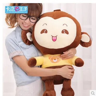 

Stuffed animal 65 cm loves monkey plush toy throw pillow sweet monkey doll surprised gift w3763