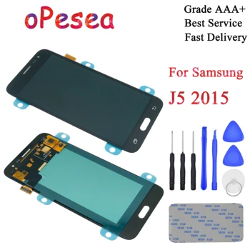 

oPesea AMOLED For Samsung Galaxy J5 2015 J500 J500F J500FN J500H LCD Display Panel Touch Screen Digitizer Glass Sensor Assembly
