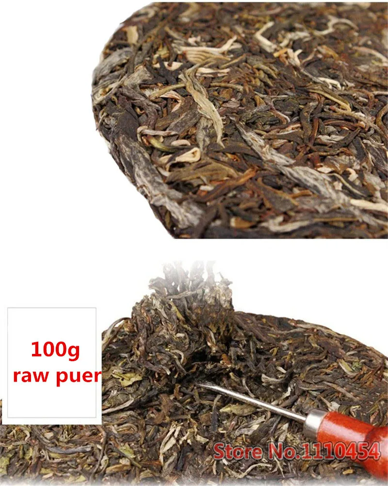  C-PE089 raw puer tea 100g puer cake Pu'er tea pu erh health care yunnan chinese sheng tea puerh for women and men 