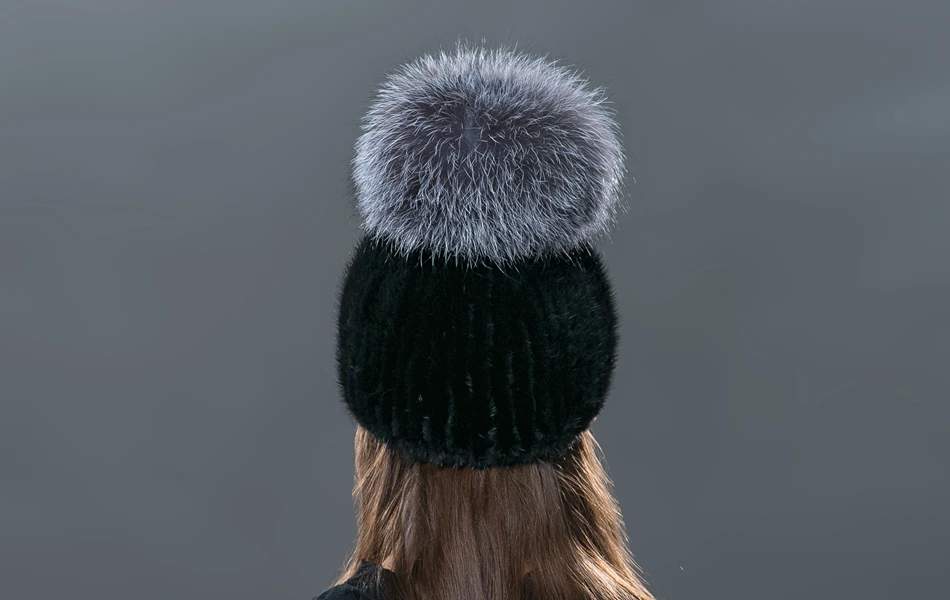 LTGFUR, шапка из натурального меха серебристой лисы, женские меховые зимние шапки из натуральной норки, женские шапки с розами и стразами, разноцветные шапки