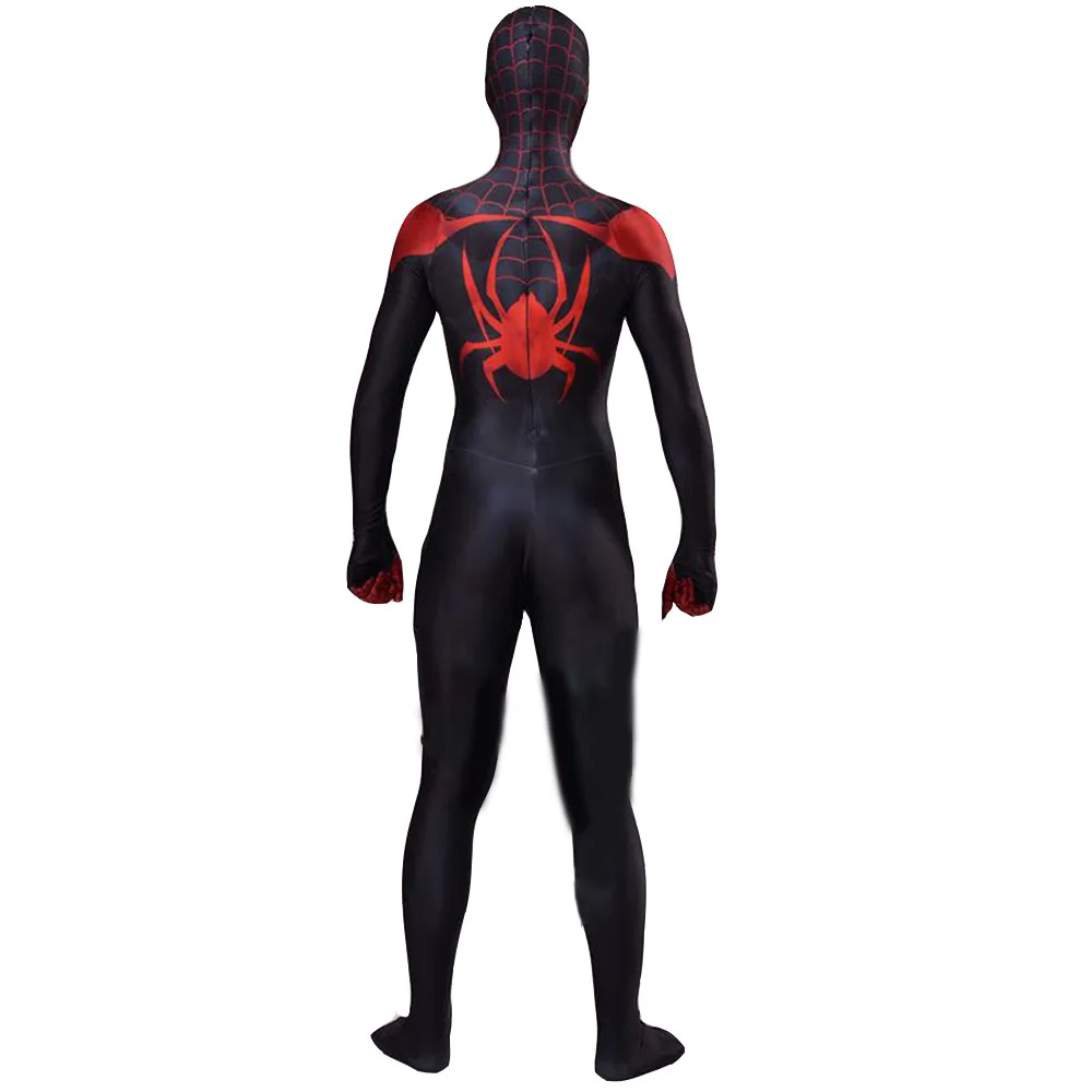 Adult Men Kids Miles Morales Amazing Spider-Man Cosplay Costume Zentai Spiderman Pattern Bodysuit Suit Jumpsuits