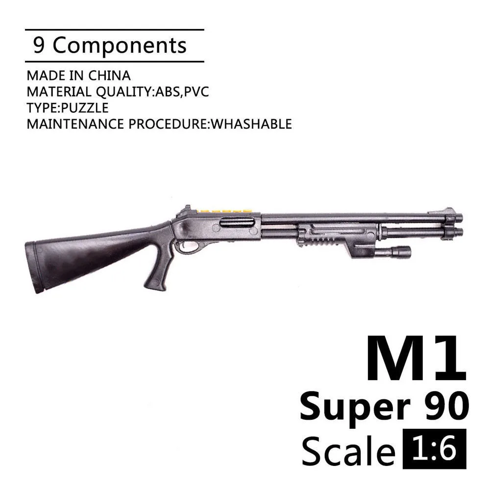 Модель пистолета Benelli M1 SUPER 90 в масштабе 1:6 1/6 для солдатиков 12 дюймов|shotgun models|assembly