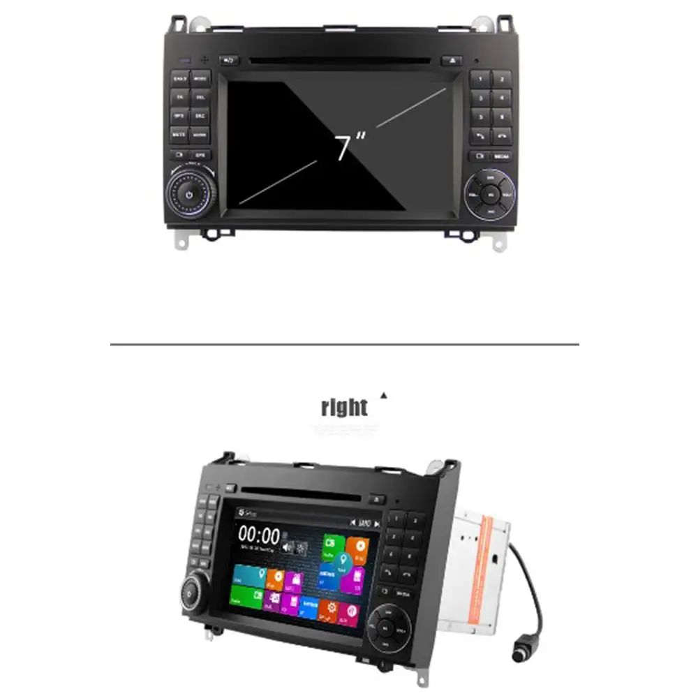 Perfect Eunavi 2 Din 7 Inch Car DVD Player For Mercedes/Benz/Sprinter/W209/W169/B200/A-class/W169/B-class/W245/B170 Wifi GPS FM Radio 3