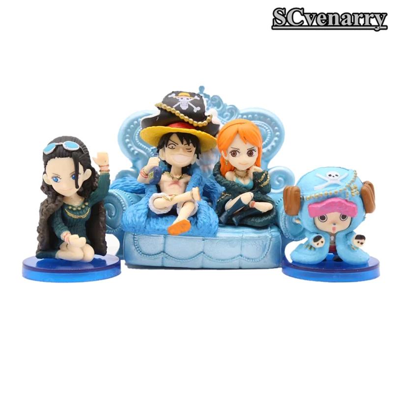 One Piece 20th Anniversary Luffy Zoro Sanji Nami Chopper Usopp Brook Franky Q Version Mini PVC Figure Toys 5pcs/set | Игрушки и хобби