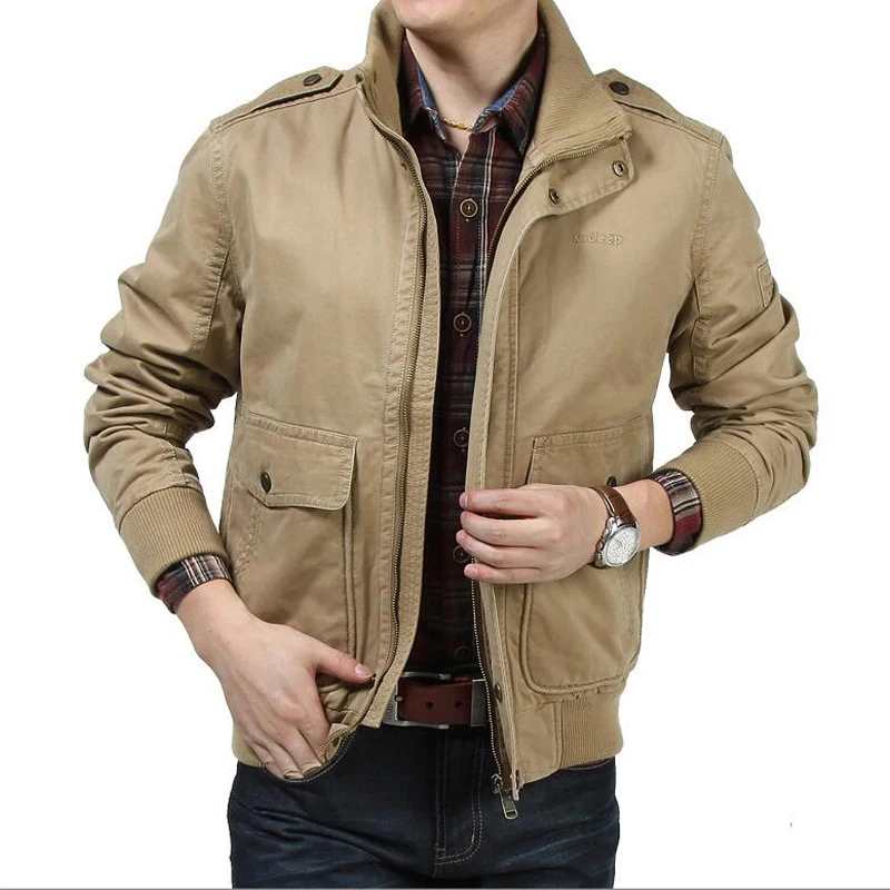 Мужская куртка из хлопка высокого качества на весну и осень 2019|men jacket casual|brand men