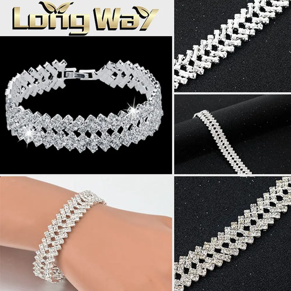 Женский браслет SBR150218 винтажный серебряного цвета с кристаллами|bracelet toy|bracelet