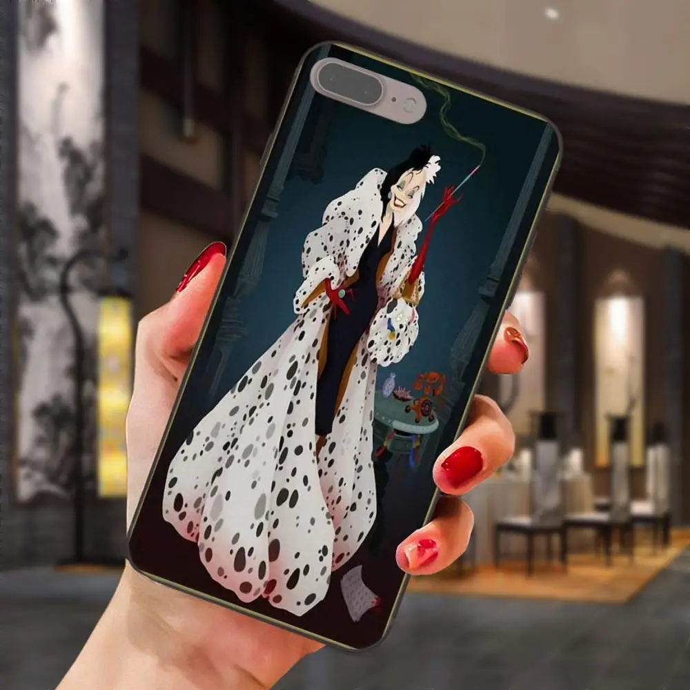 Мягкие ТПУ чехлы накладки Cruella мультфильм для Samsung Galaxy Note 4 8 9 G313 S3 S4 S5 S6 S7 S8 S9 S10 Edge Plus