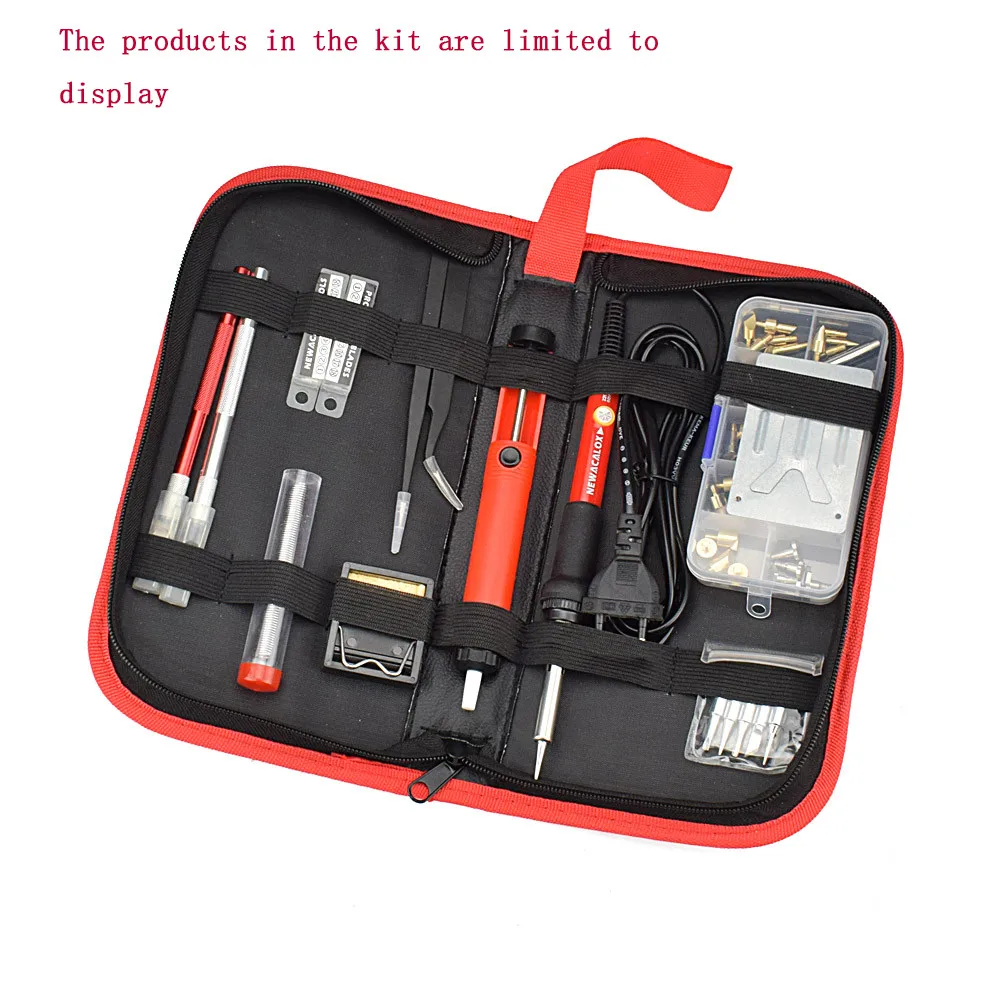 NEWACALOX портативный бытовой Электрический паяльник инструмент сумка Multi-function из искусственной кожи молния Инструменты сумка ремонт