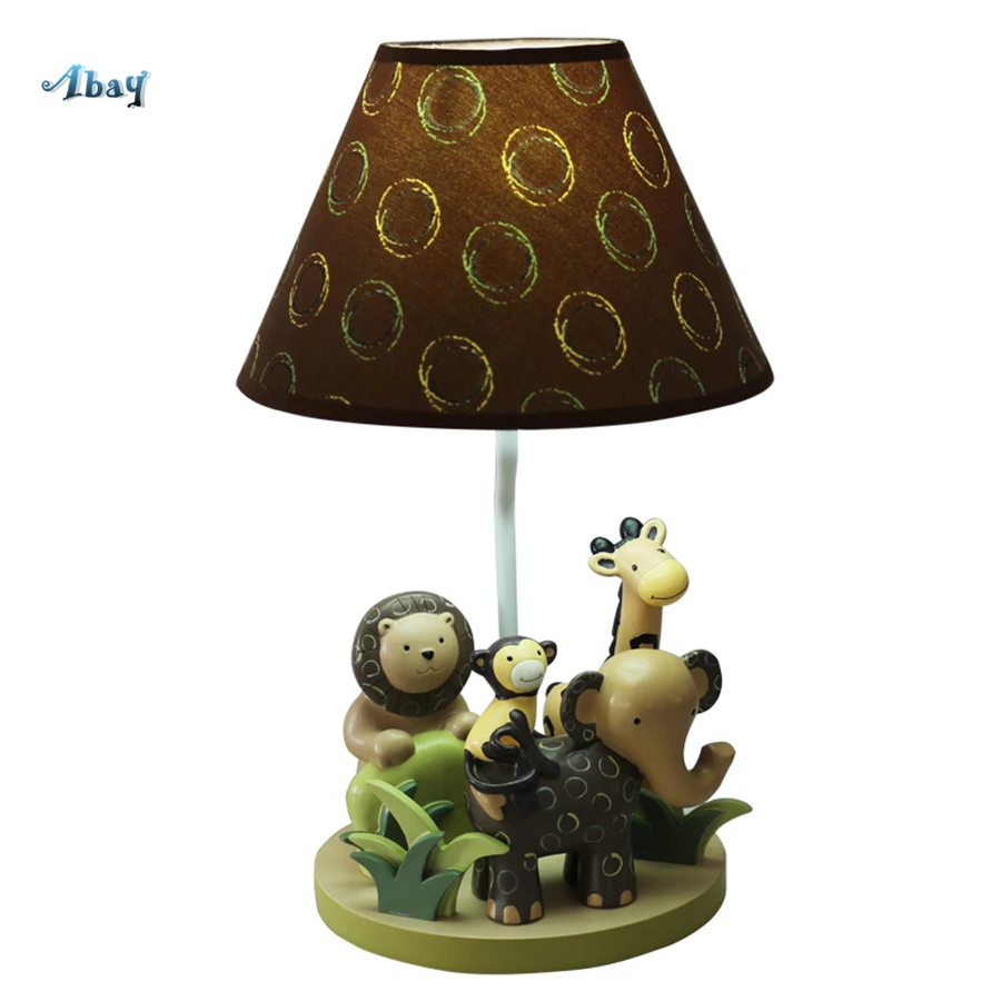 

Cartoon Lion Elephant Deer Resin Table Lamps for Living Room Kids Room Light Fixture Children Creative Animals Nightstand Lamp