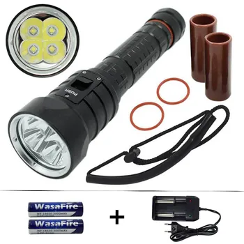 

Powerful Diving Flashlight Torch XM-L2 LED Underwater Waterproof Dive Diver Light Lamp + 18650 Rechargeable Battery + Charger