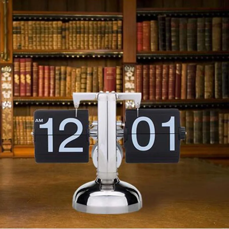 

New Arrival Digital Flip Clock Digital Retro Flip Down Page Home Decor Clock Creative Desktop Clock Free Shipping