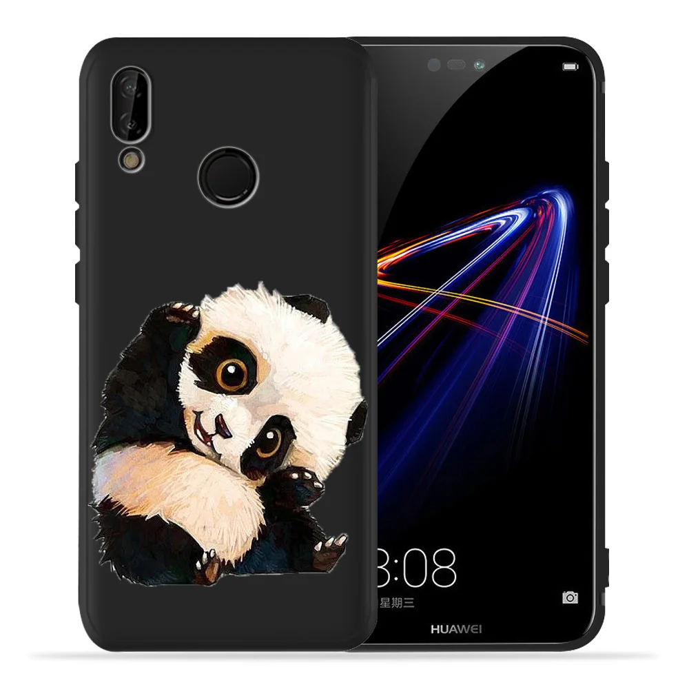 Черный ТПУ для Huawei Mate 20 Pro Чехол панда Хаски Маре 10 Lite умный чехол Etui