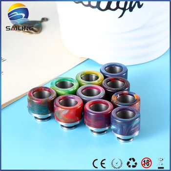 

Sailing Epoxy Resin Dual O Rings 510 Drip Tips Stainless Steel Core for 510 Thread Tank atomizer 10pcs Wholesale