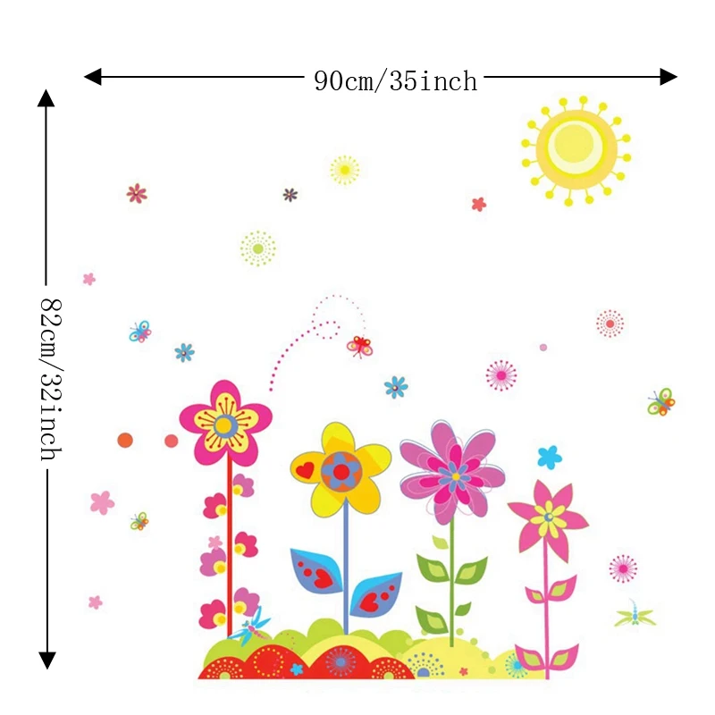 Наклейка на стену с цветами 80 х90 см|flower wall sticker|wall stickers childrenwall sticker |