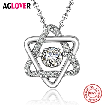 

Silver Star Necklace Women's Charm 100% 925 Sterling Silver Star Pendant Necklace Fashion Brand Women Jewelry Two Color Choices
