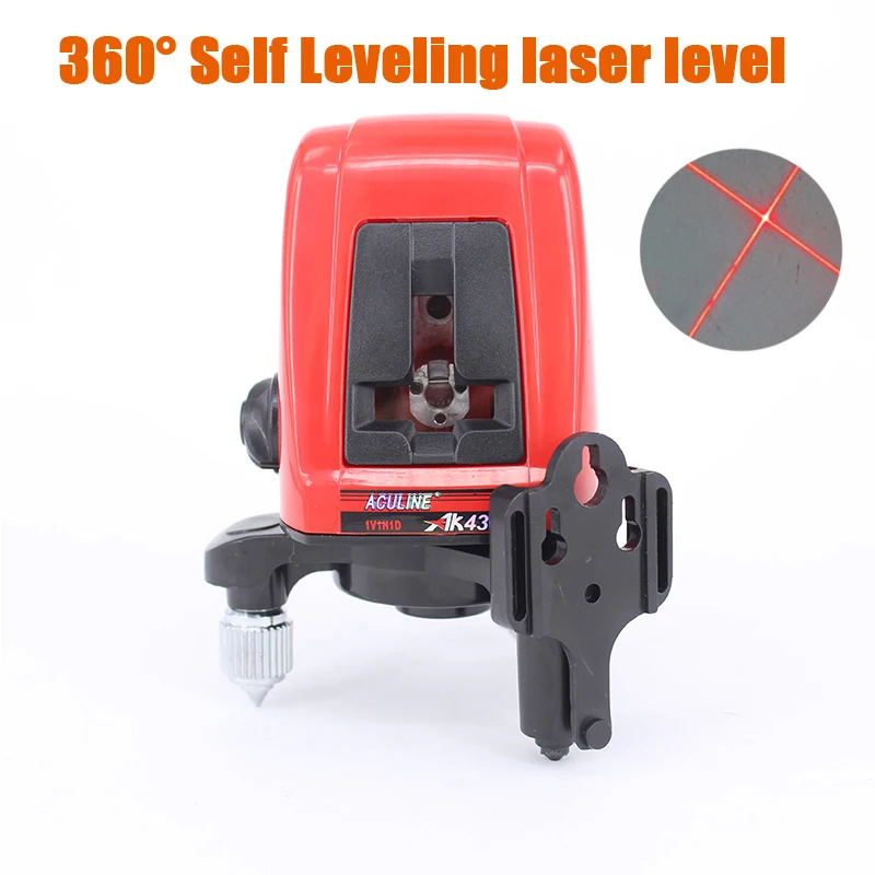 

AK435 Mini Portable Laser Level 360 Degree Self-leveling Cross nivel Laser Leveler Laser Line 2 Line 1 Dot Horizonatal Vertical