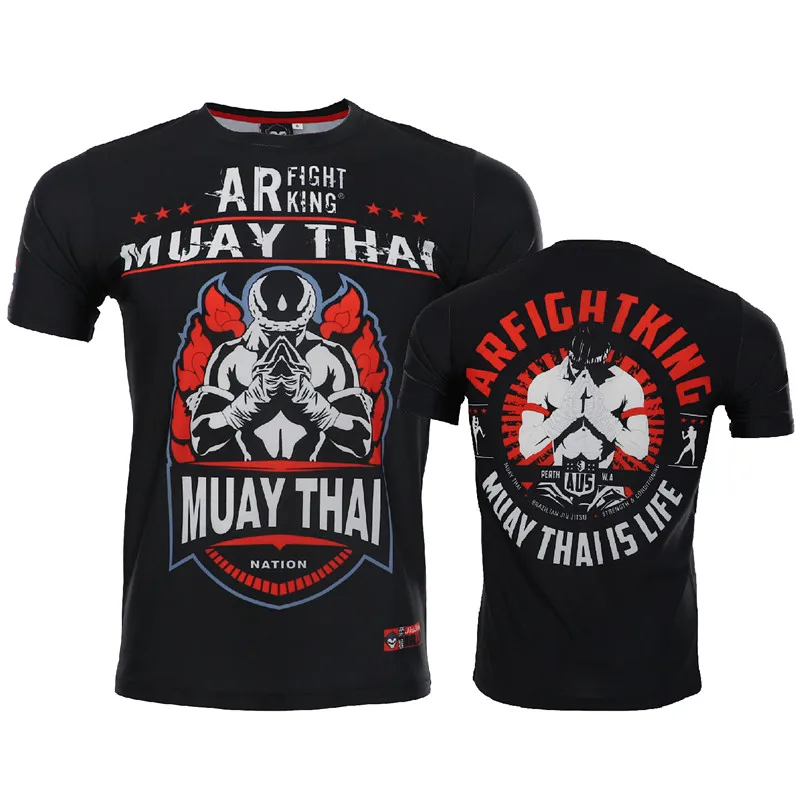 ROLLHO MMA Rashguard Муай Тай футболка с шортами Печатный Эластичный компрессионный BJJ