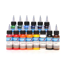 14 шт./компл. чернила для татуажа 30 мл/бутылка кроющий пигмент для боди-арта оборудование для тату