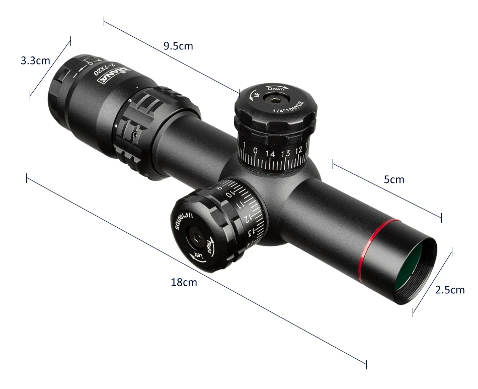 DIANA 2-7x20 HD Riflescope Mil-Dot визир прицел снайперской винтовки охотничьи прицелы тактический быстрый захват цели страйкбол