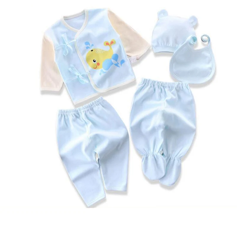 Newborn Baby Boy Clothes sets tops Pants Infant Baby suits Bebes Girls Baby Clothing Sets 5pcs/set