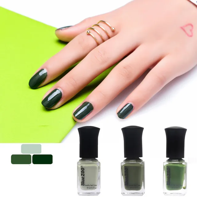 Gel Nails polish Beauty Nail Green Series Nail Art Polish ...