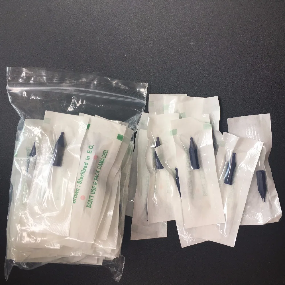Giant Sun Tattoo Needle Tips Permanent Makeup Caps Eyebrow Lip Machine Giant Sun Needle Cap tattoo microblading needles disposable tattoo tips 100Pcs 1RL/3RL Individual Packed