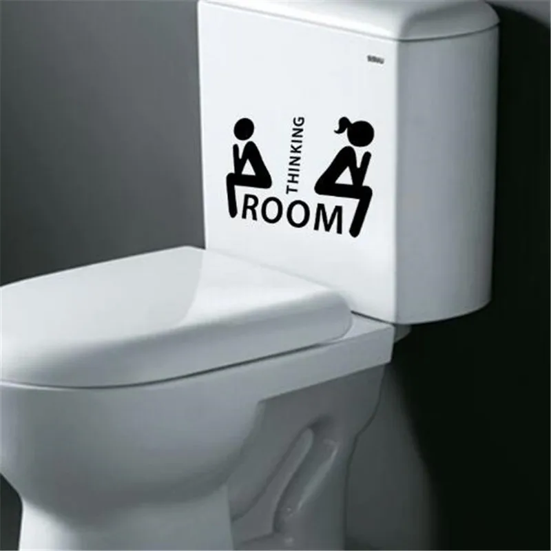 

1 PCS Thinking Room Toilet Stickers For Bathroom Wall Stickers Bathroom Decoration HANDANWEIREN