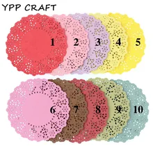 YPP ремесло 40 шт 4," Красочные кружевные бумажные салфетки/салфетки для свадебной вечеринки украшения поставки 19 цветов