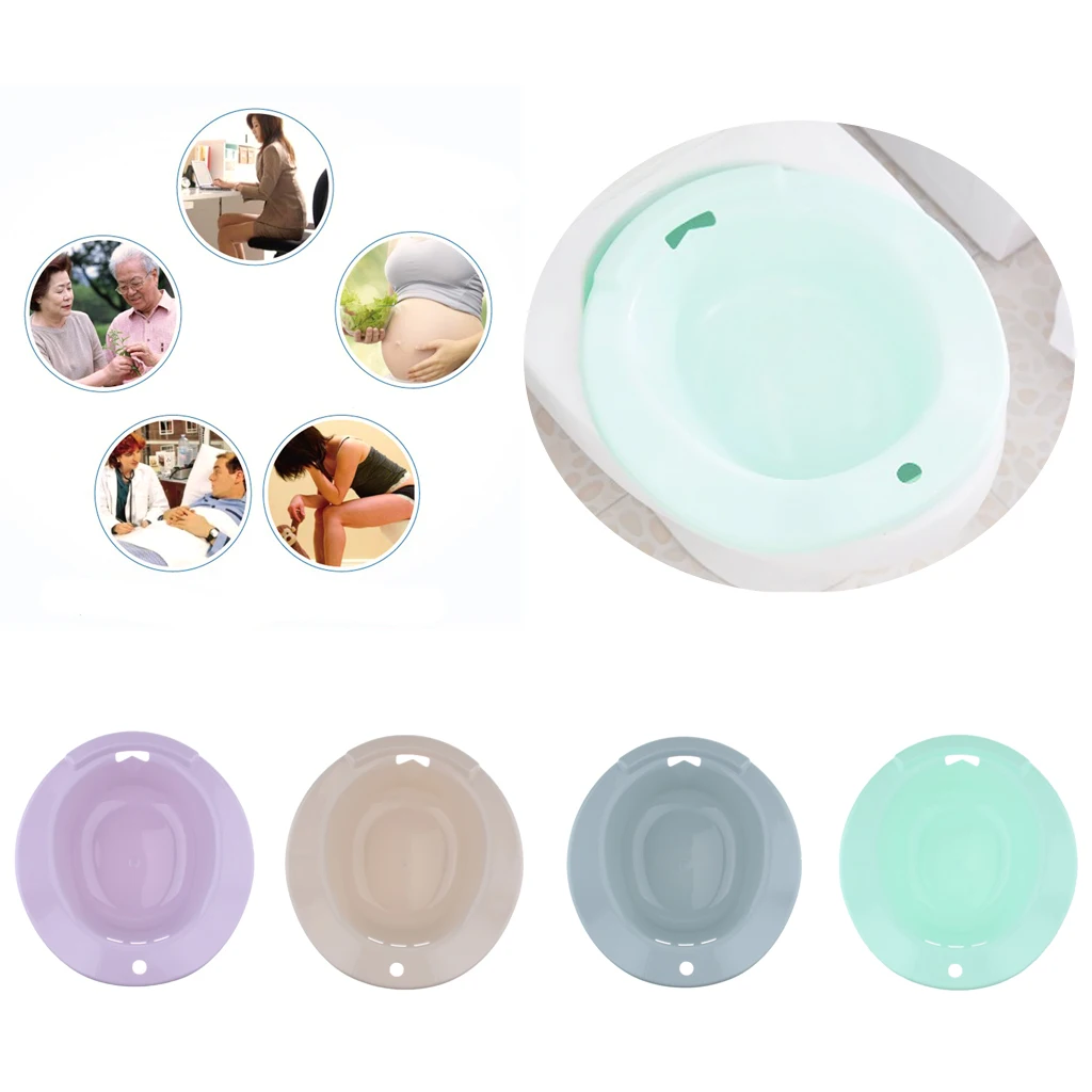 Durable Non-toxic Plastic Hemorrhoids Patient Elderly Men Pregnant Women Toilet Sitz Bath Tub Hip Basin Bidet