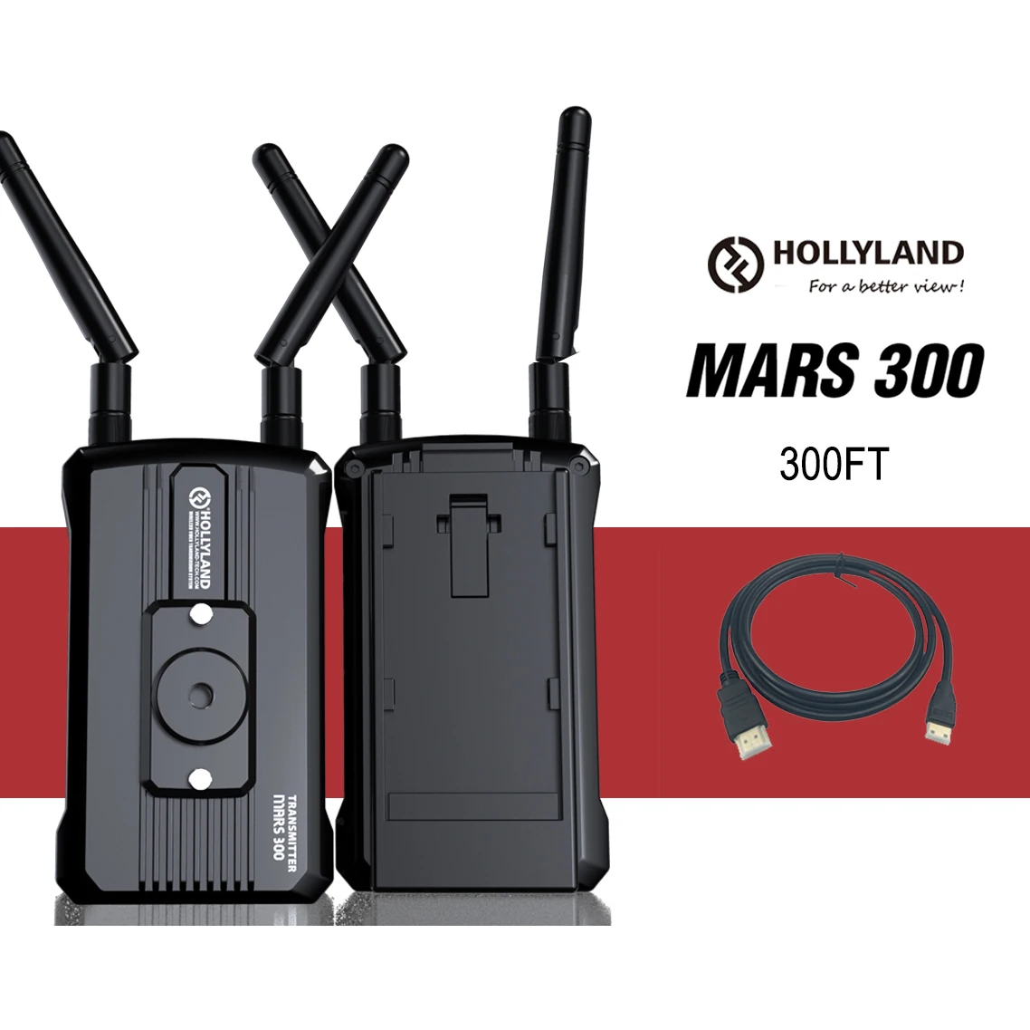 Hollyland Mars 300 300ft Беспроводная система передачи изображения HD видео 1080P двойной HDMI