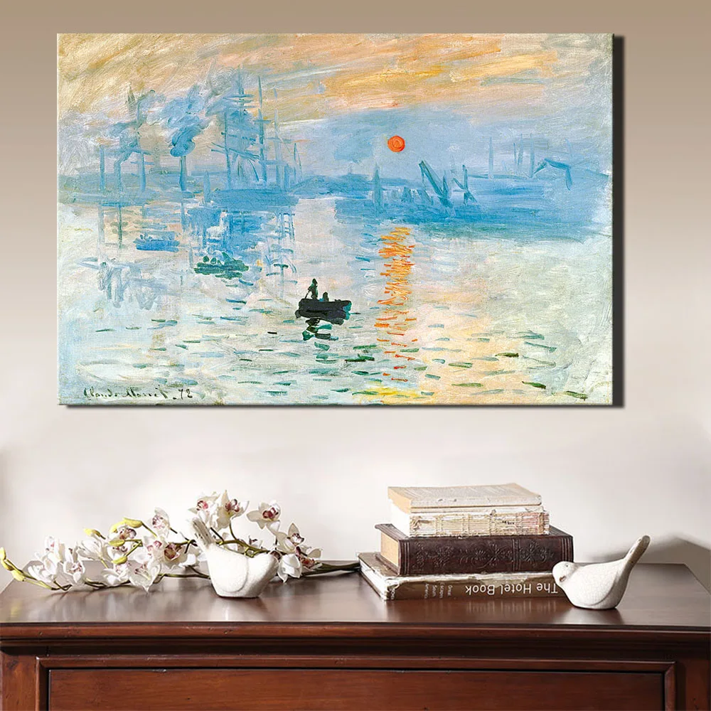 Настенные картины Monet Impression sunrise со Вселенной реплики декоративные без рамы