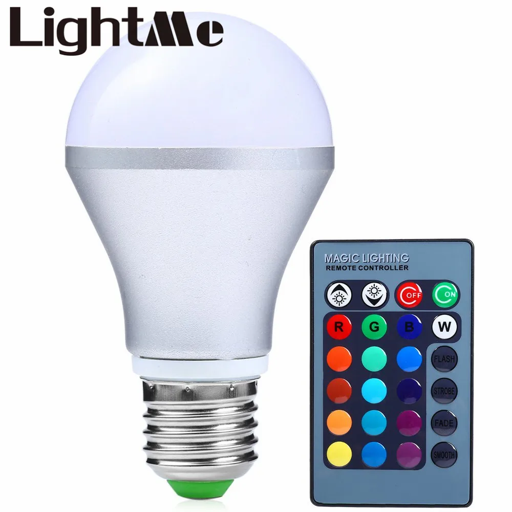 2016 85 265V Colors Changing E27 3W 300LM LED Light Bulb Dimmable RGB