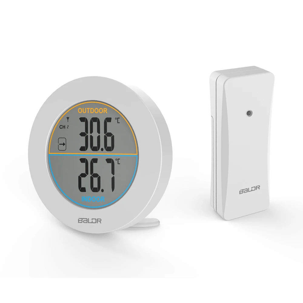 

Baldr Wireless Thermometer Max/Min Records Trend Indicator Monitor LCD Display Digital Wall Table Temperature Meter Sensor