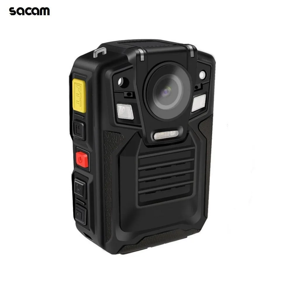 

140 Degree 16GB Portable HD 1296P Police Force Tactical Body Worn Cameras IR Night Vision Built-in GPS IP67 Weatherproof