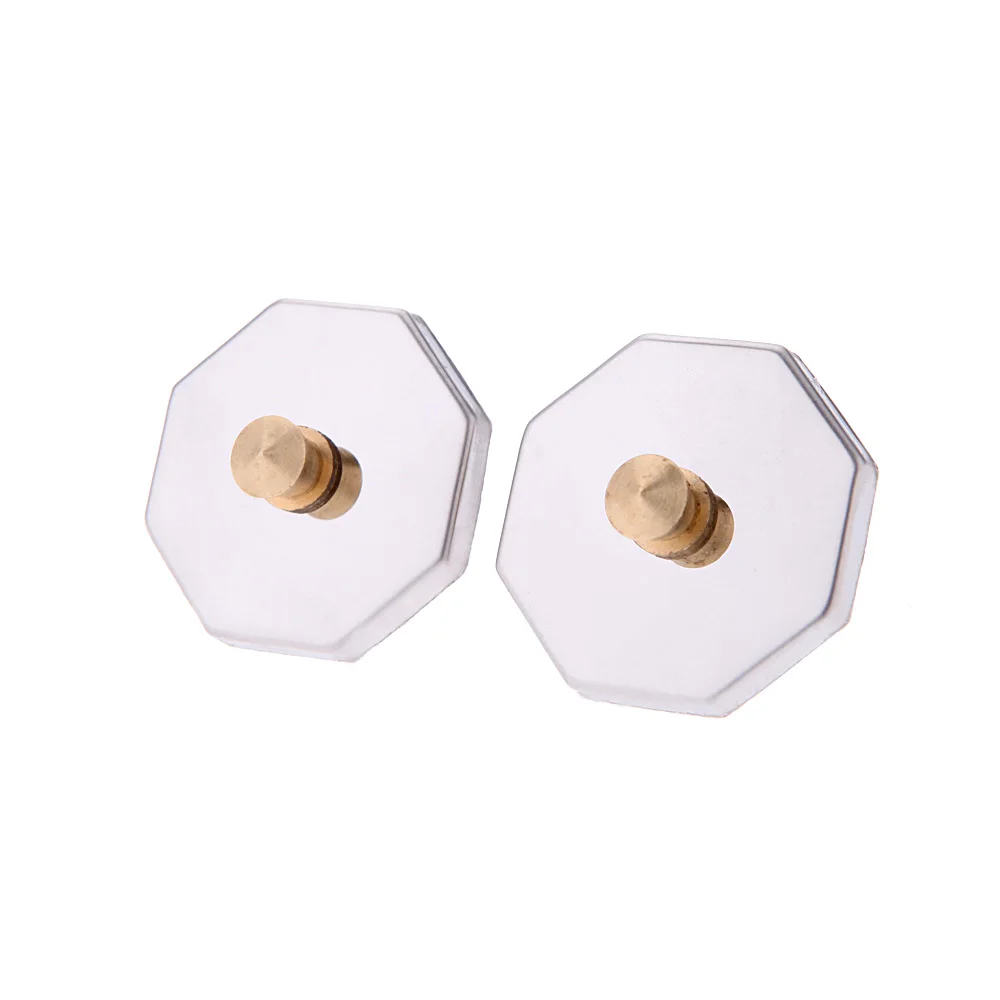 

2Pcs Stainless Steel Lid Heart Octangle Cup Cover Set Powder Mini Bowl Dappen Dish Nail Art Tool