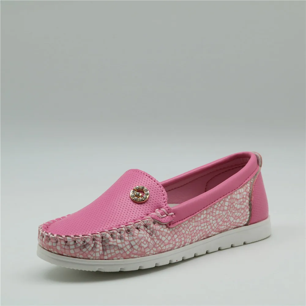 

Apakowa Children Shoes Spring Autumn Loafers Shoes Girls Non-Slip Sneakers Kids PU Leather Casual Kids Girls Shoes