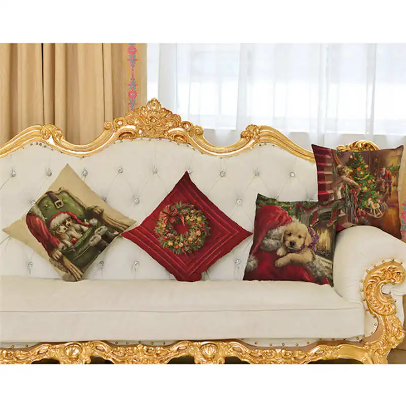 

Christmas Printing Dyeing Bed Home Pillow Cover 45cm*45cm pillow covers decorative velvet #2n14