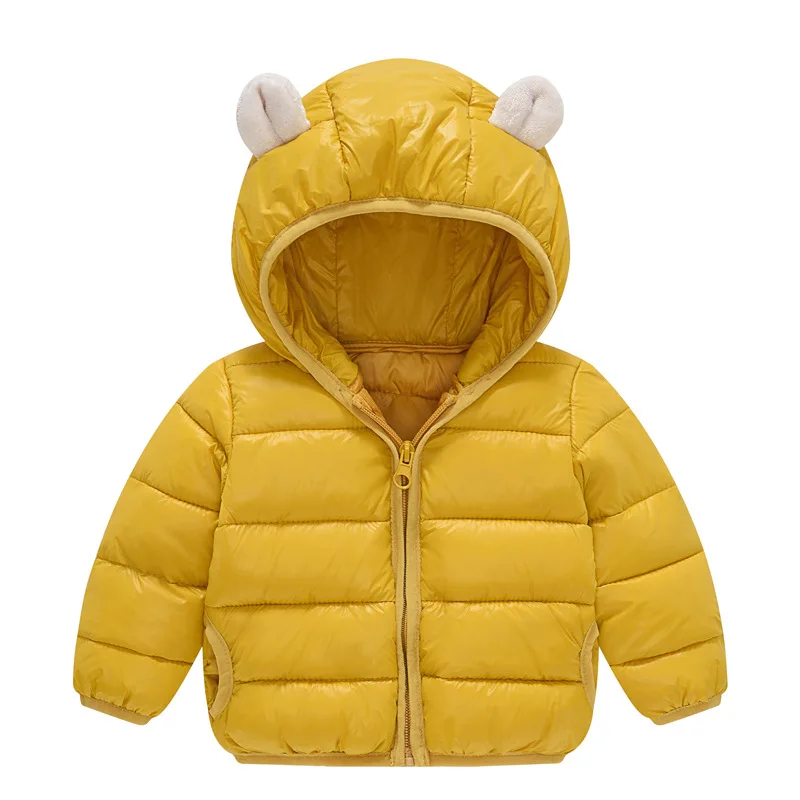 Baby Cute Ear Children Outerwear Hooded Baby Winter Jackets Infant Coats Light Weight Thicken Warm Snowsuit Newborn Clothes