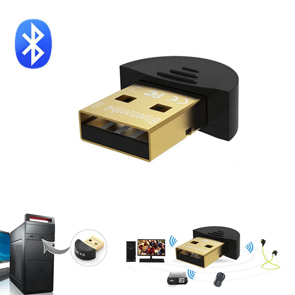 Mini Wireless USB Bluetooth 4.0 Adapter Dongle Receiver for PC WIN 7 8