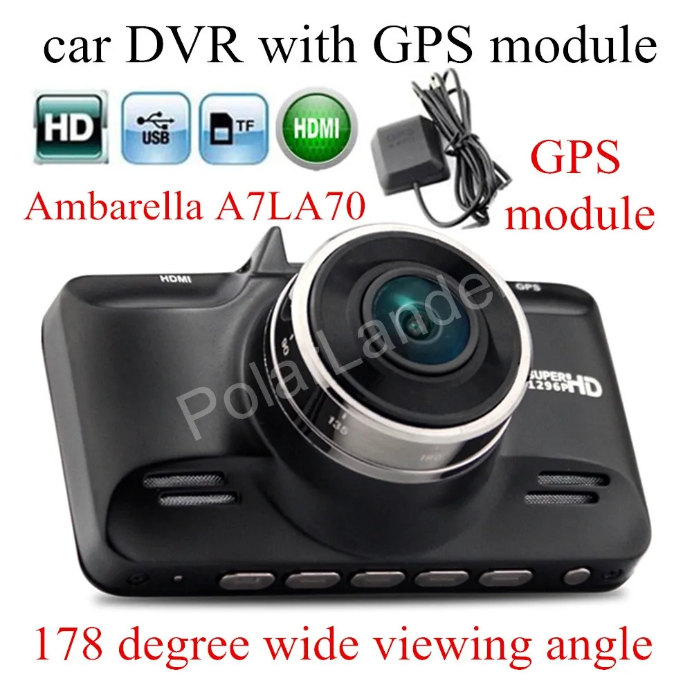 

factory price with GPS module Ambarella A7LA70 Car DVR GS98C HD Camera DVR 178 Degree wide viewing angle DashCam night vision