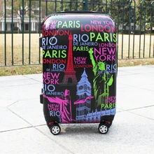 2017 Colorful Upright Wear resistant ABS Hardside Luggage Suitcase For Travel 1 Piece 20 Inch Spinner