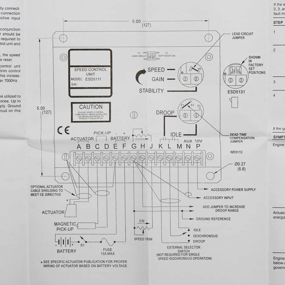 ADC225-12V привод ESD5111E 50mA контроллер MSP675 датчик скорости