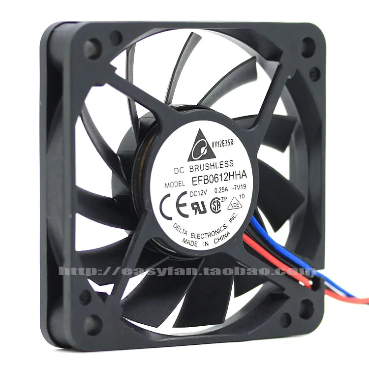 Новый Дельта EFB0612HHA 6010 6 см двойной шарикоподшипник 12V 0.25A высокий объем воздуха