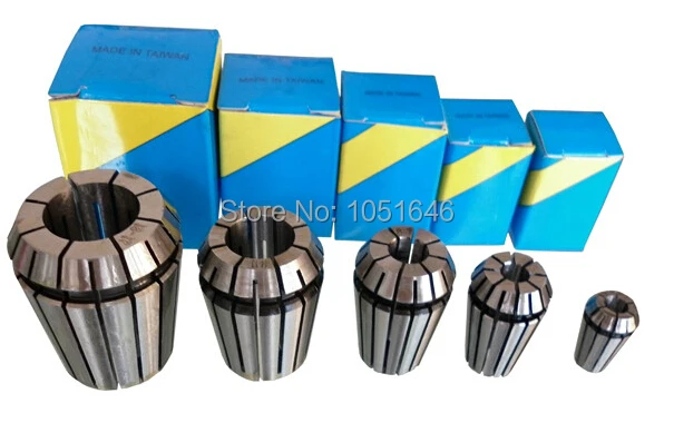 , 5 pcs ER11 collets 3 mm, 3.175mm, 4mm, 6mm, 1/4'' + 1 pc ER 11 A Nut for CNC milling lathe tool and spindle motor