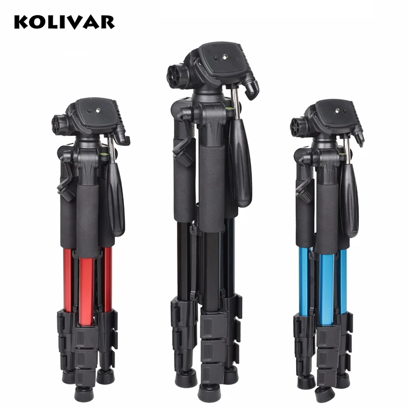 

KOLIVAR Zomei Q111 55" Light weight Small Tripod Portable Aluminium Tripod Camera Stand with 3-way Pan Head for SLR DSLR Camera